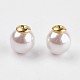 Acrylic Pearl Ear Nuts X-OACR-WH0002-01A-1