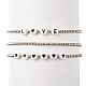 Ensemble de bracelets extensibles de perles de coeur d'amour pour les femmes adolescentes BJEW-JB06999-2
