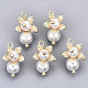 Colgantes de perlas de imitación de plástico abs X-KK-N233-073-NF-2