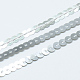 プラスチックスパンコールビーズ  スパンコールビーズ  装飾アクセサリー  フラットラウンド  銀  4mm  約100ヤード/ロール PVC-Q085-4mm-1-3