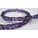 4~5 mm cube perles de verre transparent violet brins X-GS4mm-C07-2