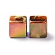 UV Plating Rainbow Iridescent Acrylic Beads PACR-H003-11-2