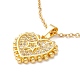 Coeur de zircon cubique clair avec collier pendentif étoile NJEW-O125-10G-1