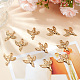 Beebeecraft 1 Box 14Pcs Angel Charms 18K Gold Plated Stainless Steel Angel Wings Fairy Pendants Charm for Women Necklace Bracelet Earring Craft Jewellery Making STAS-BBC0001-82-4