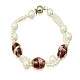 Glass Pearl Bracelets BJEW-PJB109-1