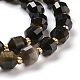 Natürliche goldenen Glanz Obsidian Perlen Stränge G-K303-A30-8mm-3