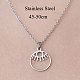 201 Stainless Steel Hollow Eye Pendant Necklace NJEW-OY001-43-3