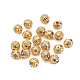 BENECREAT 20Pcs 18K Gold Plated Brass Beads Round Metal Spacer Beads 2mm Hole Beads 10mm in Diameter for Necklaces KK-BC0005-43G-3