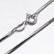 Sterling Silver Snake Chain Necklaces NJEW-M153-15E-20-1
