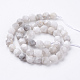 Brins de perles d'agate folles blanches naturelles G-J376-14-8mm-2