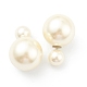 Orecchini a perno a doppia sfera con finta perla acrilica EJEW-XCP0001-06-1