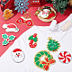 12Pcs 12 Style Christmas Theme Towel Embroidery Cloth Iron on/Sew on Patches PATC-FG0001-47-5