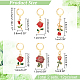 12 pièces 6 style saint valentin thème alliage émail rose fleur breloques verrouillage marqueurs de point HJEW-PH01624-2