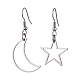 3 paire de boucles d'oreilles pendantes en alliage de 3 styles EJEW-JE05552-2