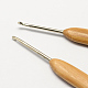 Bambú mango de hierro agujas de gancho de ganchillo TOOL-R034-2.5mm-2