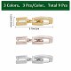 SUNNYCLUE 1 Box 9Pcs 3 Colors Fold Over Clasp Extender Foldover Extension Clasp Brass Fold Over Clasps Necklace Extenders for Jewelry Making Bracelets Adult DIY Supplies Silver Golden Rose Gold KK-SC0003-13-2