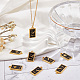 SUNNYCLUE 1 Box 30Pcs Star and Moon Charms Gold Plated Tarot Card Style Enamel Star Charms Rectangle Black Space Charms for Jewelry Making Charms Halloween Necklace Bracelet Earrings Women DIY Crafts ENAM-SC0002-80-5