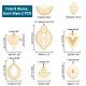 PH PandaHall 16pcs Vintage Golden Charms 8 Style Filigree Pendants Joiners 304 Stainless Steel Hollowed-Out Rhombus Pendant Filigree Flower Charms for Dangle Earrings Necklace Jewelry Making DIY-PH0010-86-5