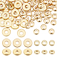 AHADERMAKER 100Pcs 2 Style Brass Beads KK-GA0001-39-1