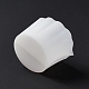 塗料注入用の再利用可能なスプリットカップ  樹脂混合用シリコンカップ  2つの仕切り  花  ホワイト  8.5x8.7x5.5cm  内径：6.6x4.2のCM  6.7x3.6cm DIY-E056-01A-5