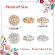 WADORN 20Pcs 2 Colors Zinc Alloy Rhinestone Jewelry Snap Buttons FIND-WR0010-40-2