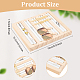 FINGERINSPIRE Ring Display Board White Leather Ring Earrings Trays 6.5x5.91x0.67inch 5 Slots Bamboo Ring Holder Ring Display Stand Jewelry Storage Organizer Stand for Rings Earrings Selling RDIS-WH0002-15B-2