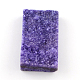 Dyed Natural Druzy Agate Rectangle Beads G-R275-74-2