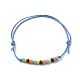 Bracelet en perles de verre tressées BJEW-JB09781-1