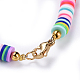 Handmade Polymer Clay Heishi Beaded Necklaces NJEW-JN02448-01-3