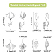DICOSMETIC 16Pcs 4 Style Stainless Steel Leaf Pendants Leaves Branch Charms Small Hole Ginkgo Charms for DIY Crafting Bracelet Jewelry Making STAS-DC0005-50-4