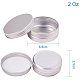 PandaHall Elite 30 pcs Aluminium Jar Aluminium Box Make Up Jar Round Containers CON-PH0001-06C-2