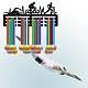 Support mural d'affichage de support de cintre de médaille de fer de thème de sports ODIS-WH0055-145-7