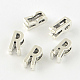 Antique Silver Plated Alloy Letter Slide Charms TIBEP-S296-R-RS-1