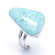 Natural Turquoise Cuff Rings RJEW-P066-01P-4