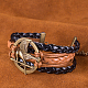 Braided Leather Multi-strand Bracelets BJEW-BB15542-6