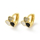 Серьги-кольца из латуни с микропаве из кубического циркония EJEW-C088-16G-02-1