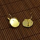 Clear Domed Glass Cabochon Cover and Brass Leverback Earring Settings for DIY DIY-X0160-G-RS-4