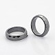 Faceted Magnetic Synthetic Hematite Finger Rings RJEW-J005-04B-1