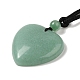 Collana con pendente in pietre preziose miste naturali e sintetiche con cordini in nylon NJEW-D051-02-4
