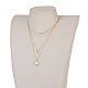 Collane a strati di perle naturali barocche con perle keshi NJEW-JN02255-03-4