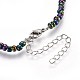 Collane con pendente in perle di vetro NJEW-JN02314-M-5