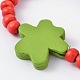 Children's Day Gift Lovely Butterfly Kids Wood Beaded Stretch Bracelets BJEW-JB02017-01-4