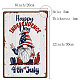 CREATCABIN Independence day Metal Tin Sign 4th of July American Flag Dwarf Funny Wall Art Decor Vintage Hanging Painting Plaques for Party Home Bedroom Living Room Cafe Bar Holiday Ornament 8 x 12inch AJEW-WH0157-603-2