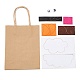 DIY Rectangle with Sheep Pattern Kraft Paper Bag Making Set DIY-F079-01-2
