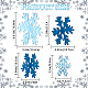 CREATCABIN 8Pcs Christmas Wooden Snowflake Decor Winter Snowflake Signs 3D Snowflake Tabletop Decor Large Snowflake Centerpiece Christmas Tiered Display Decoration Ornaments for Xmas Home Party Blue AJEW-WH0258-740-2