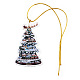 Acrylic Christmas Tree Pendant Decoration HJEW-Q010-01B-1