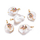 Natural Cultured Freshwater Pearl Pendants PEAR-E013-17-2