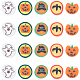 SUNNYCLUE 1 Box 200Pcs 5 Styles Halloween Cabochons Resin Ornaments Ghost Pumpkin Bat Cap Flat Back Scrapbook Embellishment Charms for DIY Brooch Earring Decoration Mobile Phone Case Accessories CLAY-SC0001-20-1