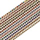Craftdady 12m 12 colores cadenas de strass de rhinestone de latón sin chapar CHC-CD0001-02-2