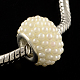 ABS Plastic Imitation Pearl Rondelle European Beads OPDL-Q130-07-2